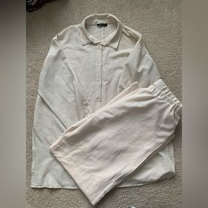 Shein Cream Flowy Set